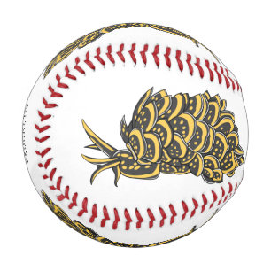 Leaf gilled sea slug cartoon illustration  baseball