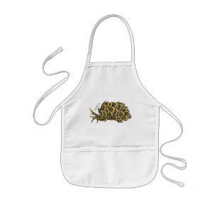 Leaf gilled sea slug cartoon illustration kids apron