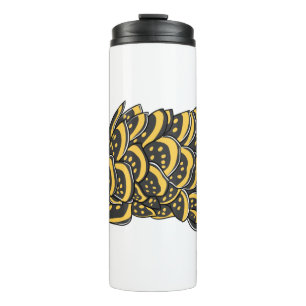 Leaf gilled sea slug cartoon illustration thermal tumbler