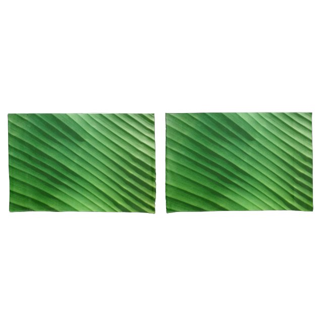 Leaf Green Diagonal Pillowcase (Front-Set)