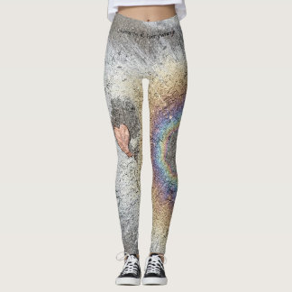 Leaf Heart and Rainbow leggings personalise