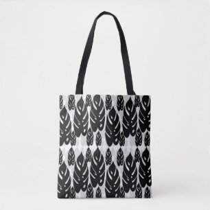 Leaf Illustration Pattern Design Tote Bag