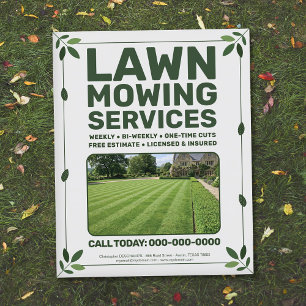 Leaf & Lawn Mowing Services Flyer