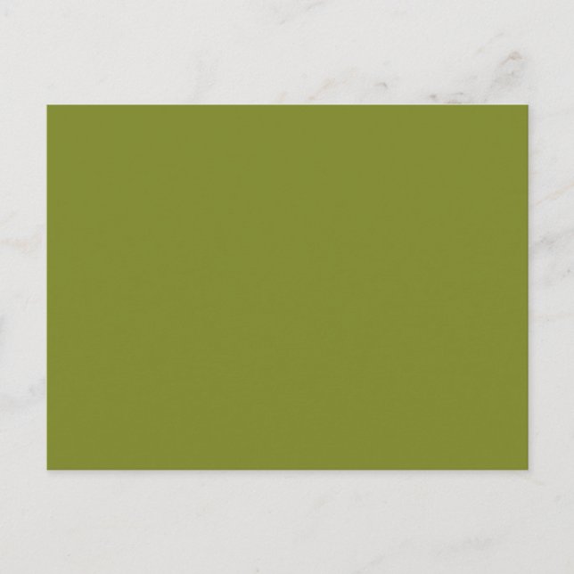 Leaf Light Army Green Solid Trend Colour Backgroun Postcard (Front)