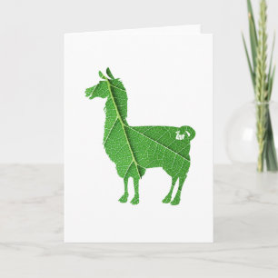 Leaf Llama Greeting Card