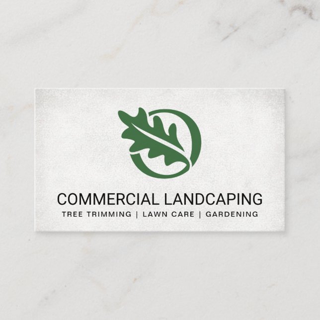 Leaf Logo Business Card (Front)