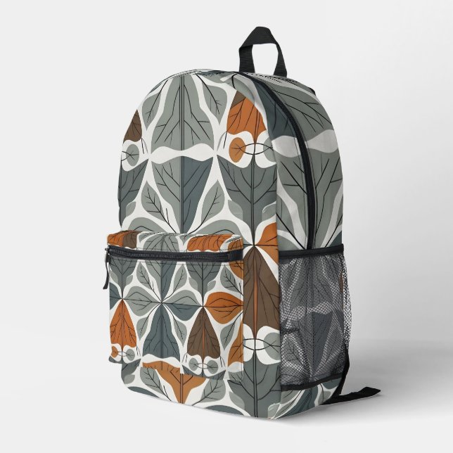 Leaf Loom Printed Backpack (Back Corner Right)