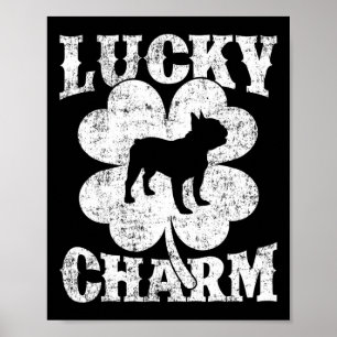 Leaf Lucky Charm French Bulldog St Patrick's Day Poster