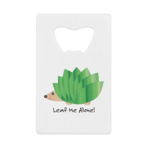 Leaf Me Alone Cute Hedgehog