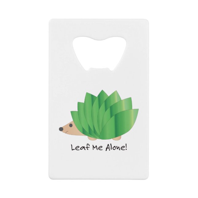 Leaf Me Alone Cute Hedgehog (Front)