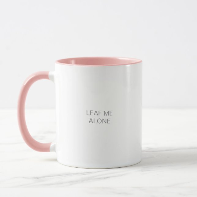 Leaf Me Alone Funny Fall Introvert Gift Mug (Left)
