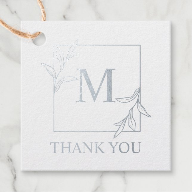 Leaf Monogram Favour Tags (Front)