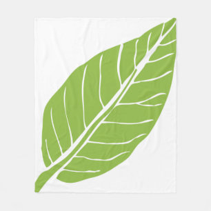 Leaf nature green plant natural fleece blanket