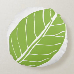 Leaf nature green plant natural round cushion