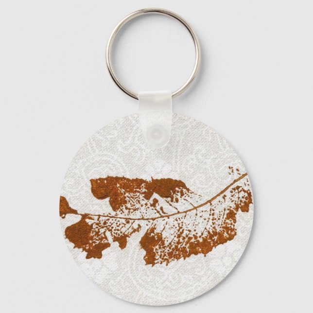 Leaf Nature Print Keychain (Front)
