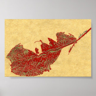 Leaf Nature Print Mini-Poster