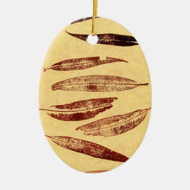 Leaf Nature Print Ornament (Front)