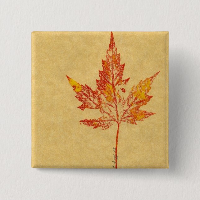 Leaf Nature Prints Button (Front)