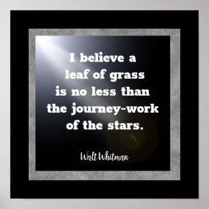 Leaf of Grass - Walt Whitman art Poster