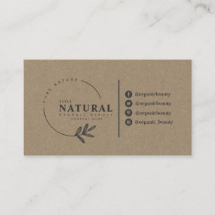Leaf Organic Beauty Business Card