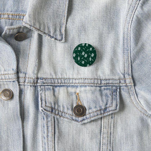 leaf pattern 3 cm round badge (In Situ)