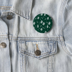 leaf pattern 6 cm round badge
