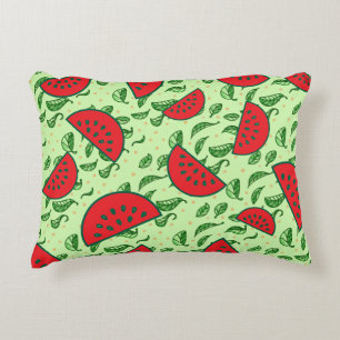 Leaf pattern and Watermelons Decorative Cushion