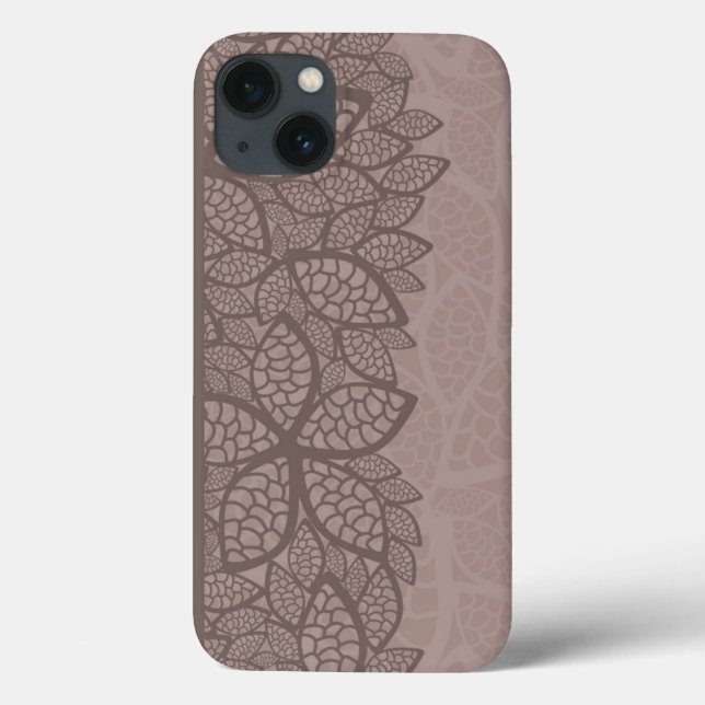 Leaf pattern border and background Case-Mate iPhone case (Back)