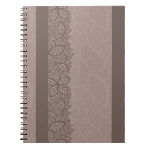 Leaf pattern border and background notebook