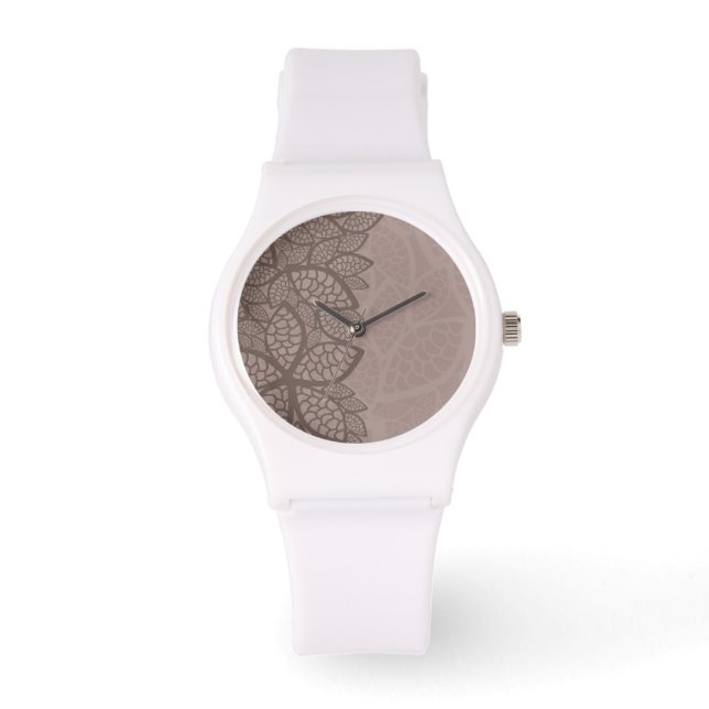 Leaf pattern border and background watch (Front)