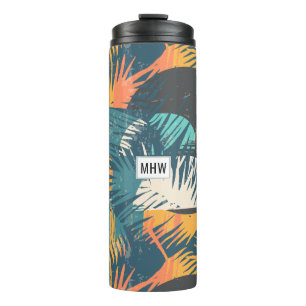 Leaf Pattern custom monogram tumbler