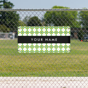 Leaf Pattern, Green Leaves, Your Name Banner