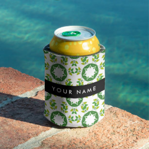 Leaf Pattern, Green Leaves, Your Name Can Cooler