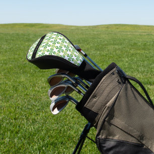Leaf Pattern, Green Leaves, Your Name Golf Head Cover