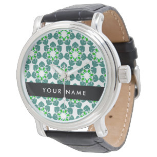 Leaf Pattern, Green Leaves, Your Name Watch