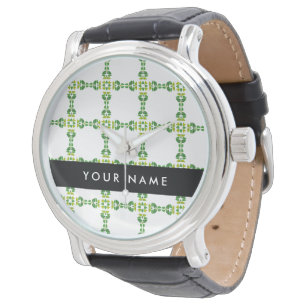Leaf Pattern, Green Leaves, Your Name Watch