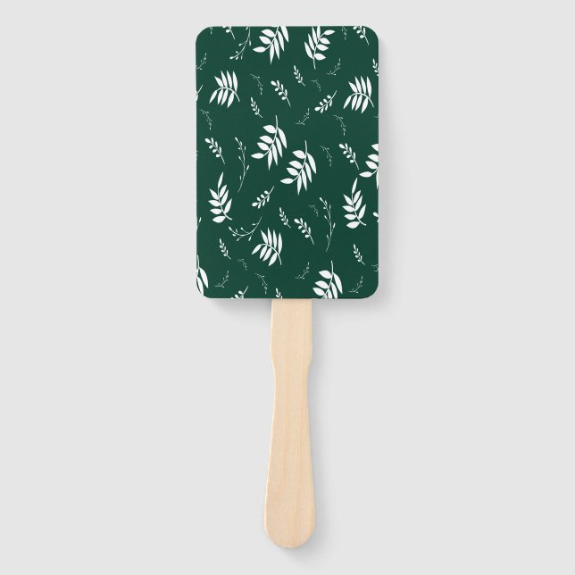 leaf pattern hand fan (Front)