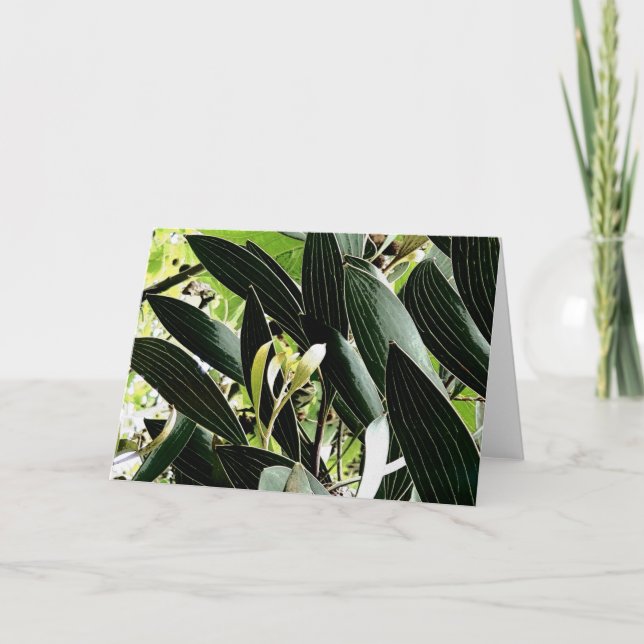 leaf pattern holiday card (Front)