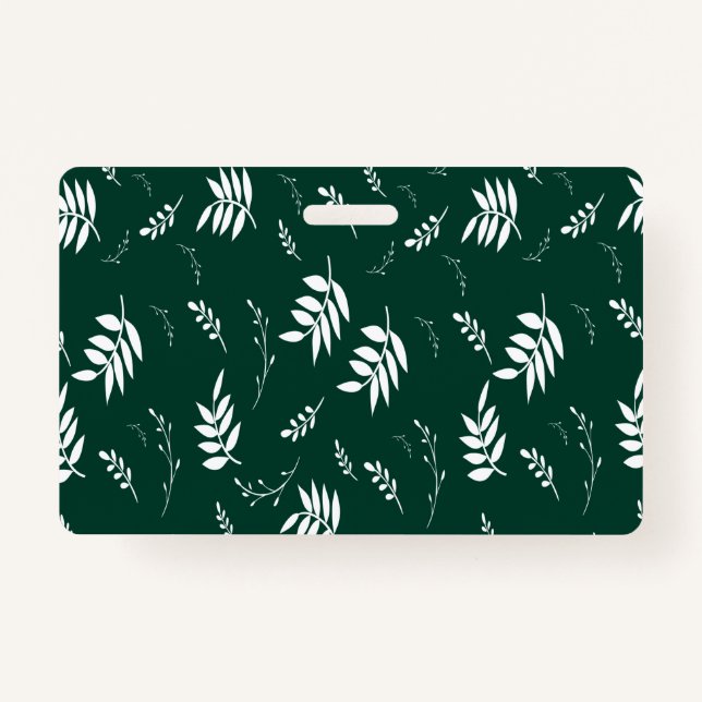 leaf pattern ID badge (Front)