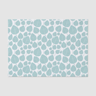 Leaf Pattern - Light Blue Green Tissue Paper