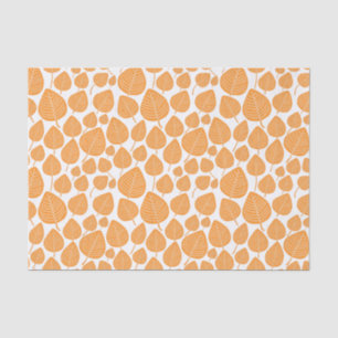 Leaf Pattern - Light Orange Tissue Paper