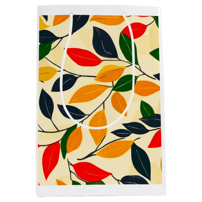 Leaf Pattern Medium Gift Bag (Front)