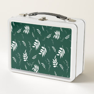 leaf pattern metal lunch box