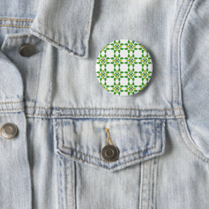 Leaf Pattern, Pattern Of Leaves, Green Leaves 6 Cm Round Badge