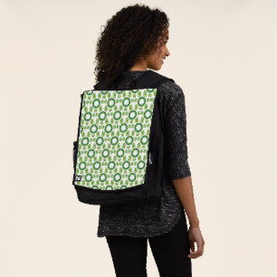 Leaf Pattern, Pattern Of Leaves, Green Leaves Backpack