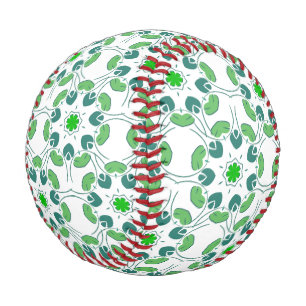 Leaf Pattern, Pattern Of Leaves, Green Leaves Baseball