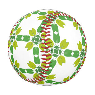 Leaf Pattern, Pattern Of Leaves, Green Leaves Baseball