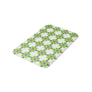 Leaf Pattern, Pattern Of Leaves, Green Leaves Bath Mat
