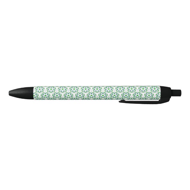 Leaf Pattern, Pattern Of Leaves, Green Leaves Black Ink Pen (Bottom)