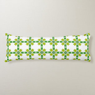 Leaf Pattern, Pattern Of Leaves, Green Leaves Body Cushion